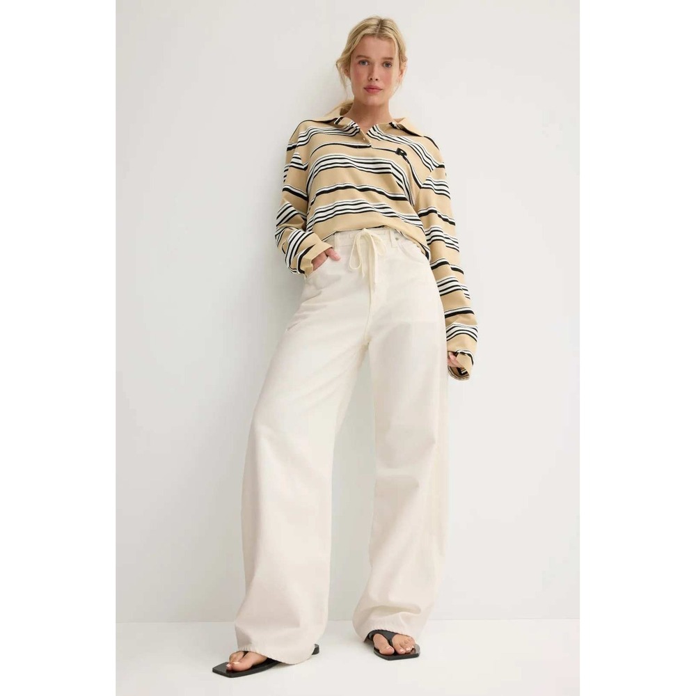 Citizens of Humanity Brynn Trouser Drawstring Jeans White Wide Leg Womens Sz 25